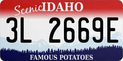ID license plate 3L2669E