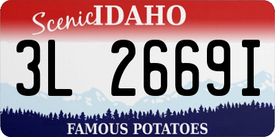 ID license plate 3L2669I