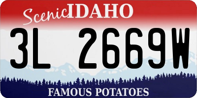 ID license plate 3L2669W