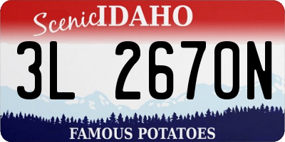 ID license plate 3L2670N