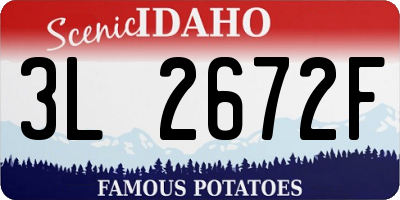 ID license plate 3L2672F