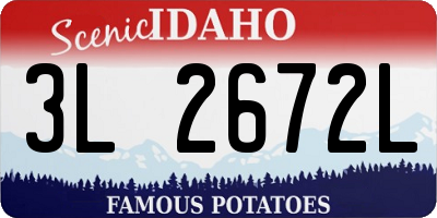ID license plate 3L2672L