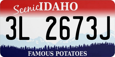 ID license plate 3L2673J
