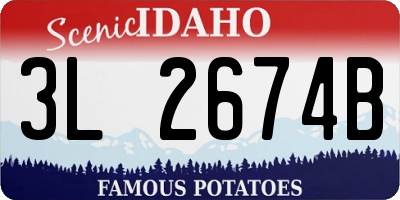 ID license plate 3L2674B