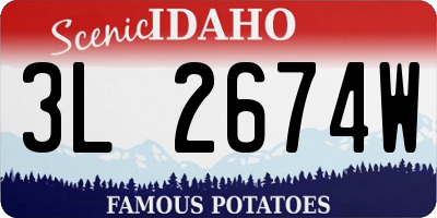 ID license plate 3L2674W