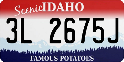 ID license plate 3L2675J