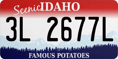 ID license plate 3L2677L