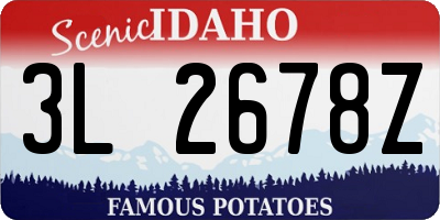 ID license plate 3L2678Z