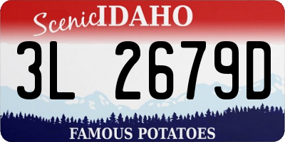 ID license plate 3L2679D