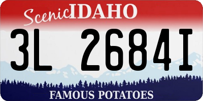 ID license plate 3L2684I