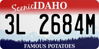 ID license plate 3L2684M