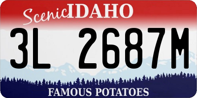 ID license plate 3L2687M