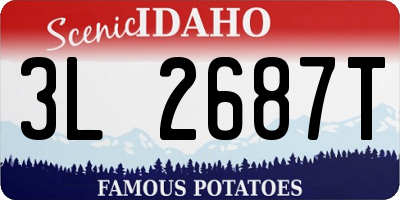ID license plate 3L2687T