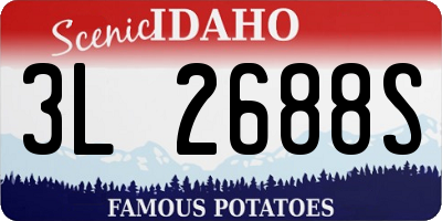 ID license plate 3L2688S