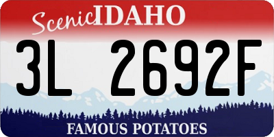 ID license plate 3L2692F