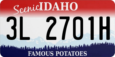 ID license plate 3L2701H