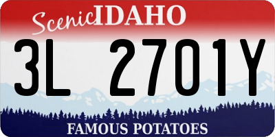 ID license plate 3L2701Y