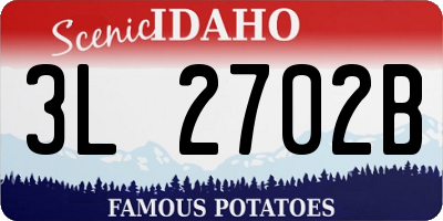 ID license plate 3L2702B