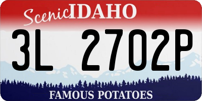 ID license plate 3L2702P