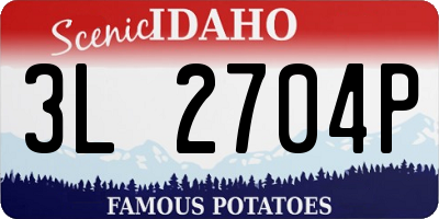 ID license plate 3L2704P