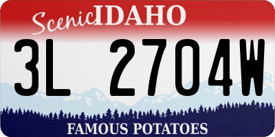 ID license plate 3L2704W