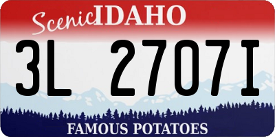 ID license plate 3L2707I