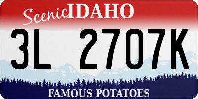ID license plate 3L2707K