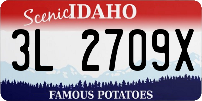 ID license plate 3L2709X