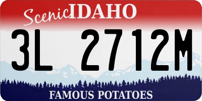 ID license plate 3L2712M