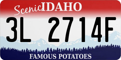 ID license plate 3L2714F