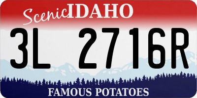 ID license plate 3L2716R