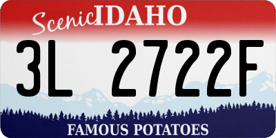 ID license plate 3L2722F