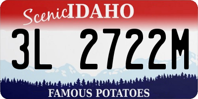 ID license plate 3L2722M