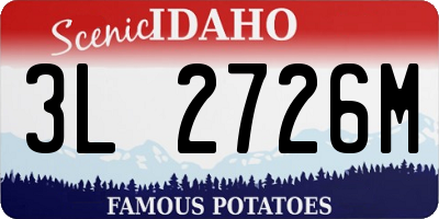ID license plate 3L2726M