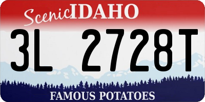ID license plate 3L2728T