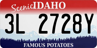 ID license plate 3L2728Y