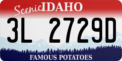 ID license plate 3L2729D