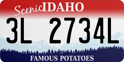 ID license plate 3L2734L
