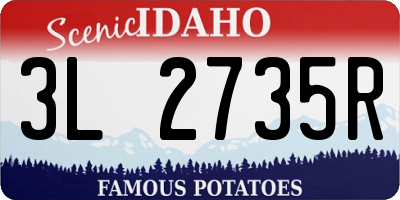 ID license plate 3L2735R