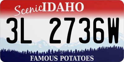 ID license plate 3L2736W