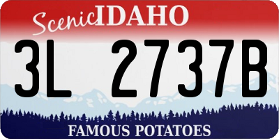 ID license plate 3L2737B