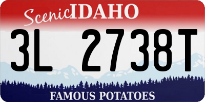 ID license plate 3L2738T