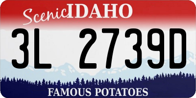 ID license plate 3L2739D