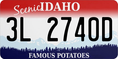 ID license plate 3L2740D