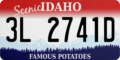 ID license plate 3L2741D