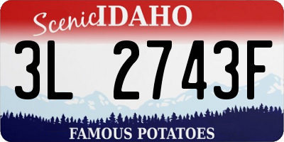 ID license plate 3L2743F