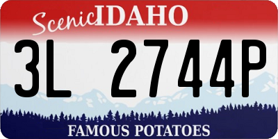 ID license plate 3L2744P