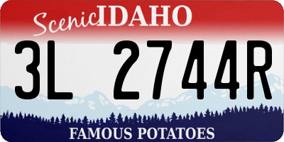 ID license plate 3L2744R