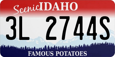 ID license plate 3L2744S