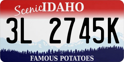 ID license plate 3L2745K